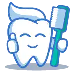 teeth-holding-tooth-brush Teeth holding toothbrush icon